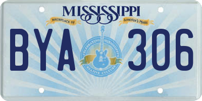 MS license plate BYA306