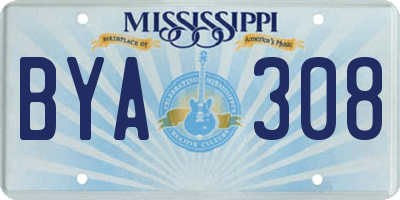 MS license plate BYA308
