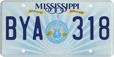 MS license plate BYA318