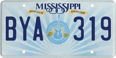 MS license plate BYA319