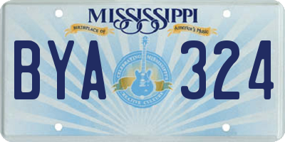 MS license plate BYA324