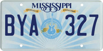 MS license plate BYA327