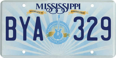 MS license plate BYA329