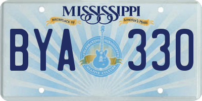 MS license plate BYA330