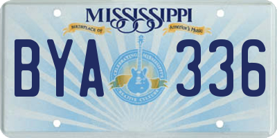 MS license plate BYA336