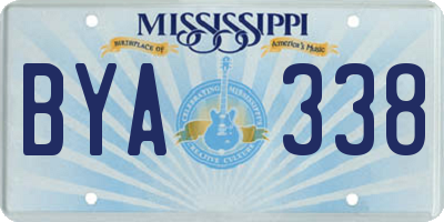 MS license plate BYA338