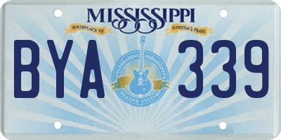 MS license plate BYA339