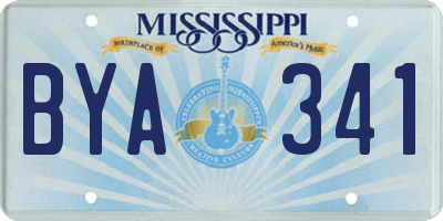 MS license plate BYA341