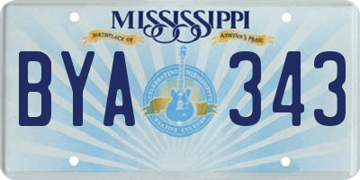 MS license plate BYA343