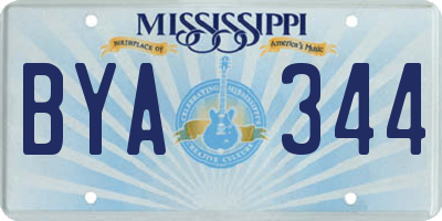 MS license plate BYA344