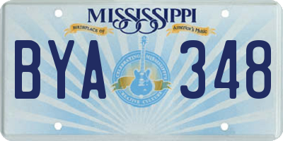 MS license plate BYA348