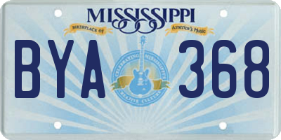 MS license plate BYA368