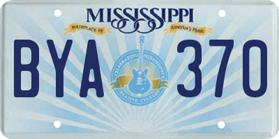 MS license plate BYA370