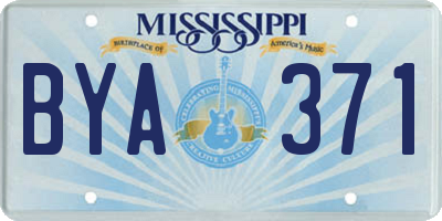 MS license plate BYA371