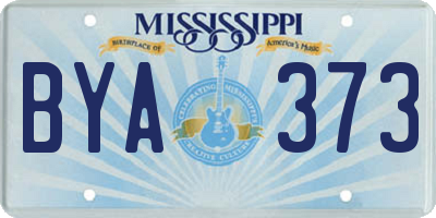 MS license plate BYA373