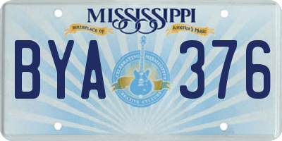 MS license plate BYA376