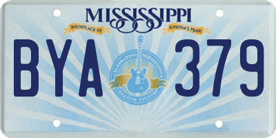 MS license plate BYA379