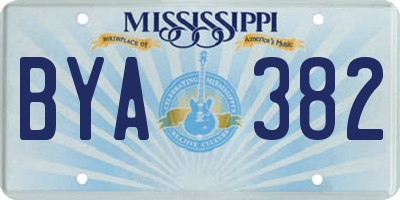 MS license plate BYA382