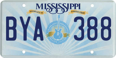 MS license plate BYA388