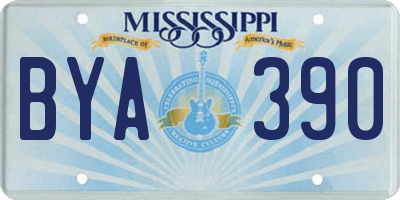 MS license plate BYA390
