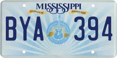 MS license plate BYA394