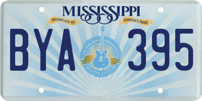 MS license plate BYA395