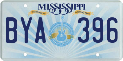 MS license plate BYA396