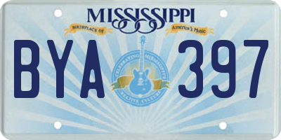 MS license plate BYA397