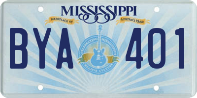 MS license plate BYA401