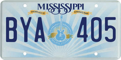 MS license plate BYA405