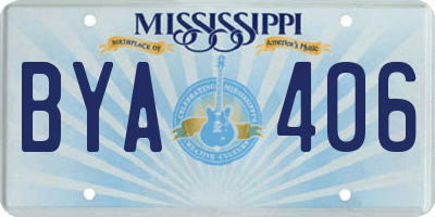MS license plate BYA406