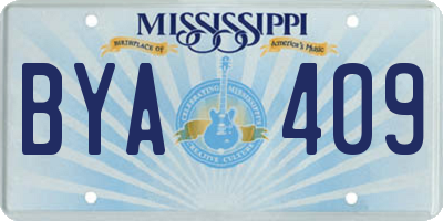 MS license plate BYA409