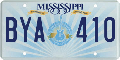 MS license plate BYA410