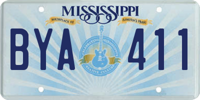 MS license plate BYA411