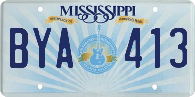 MS license plate BYA413