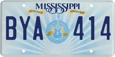 MS license plate BYA414