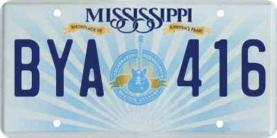 MS license plate BYA416
