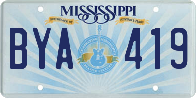 MS license plate BYA419