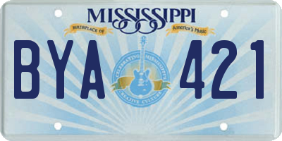 MS license plate BYA421