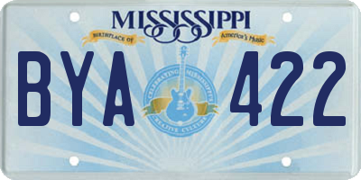 MS license plate BYA422