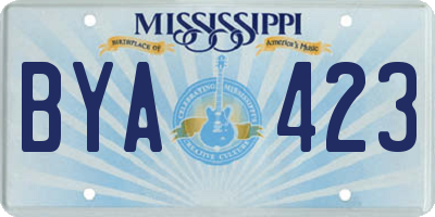 MS license plate BYA423