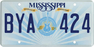 MS license plate BYA424