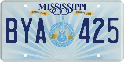MS license plate BYA425