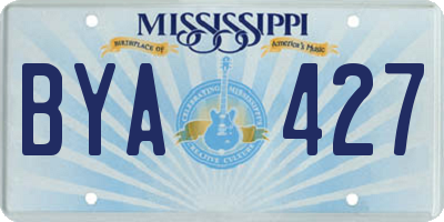 MS license plate BYA427