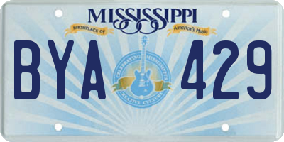 MS license plate BYA429