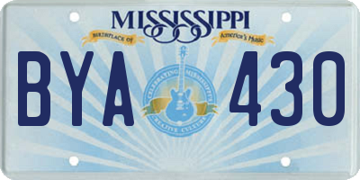 MS license plate BYA430