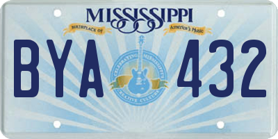 MS license plate BYA432