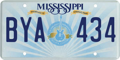 MS license plate BYA434
