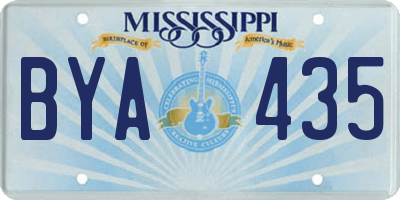 MS license plate BYA435