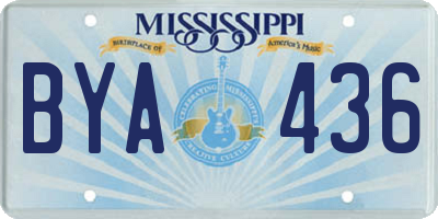 MS license plate BYA436